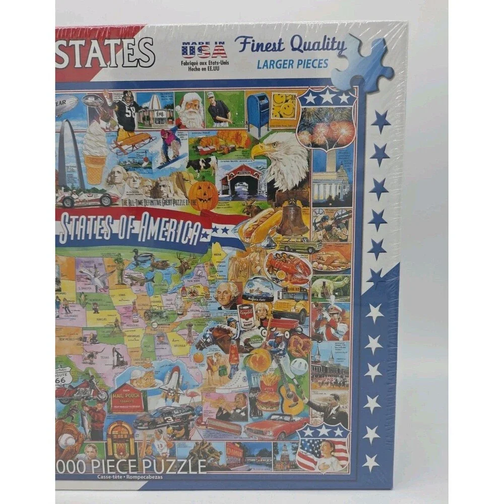 White Mountain United States of America Jigsaw Puzzle 1000 Pc Larger Pcs 24 x 30